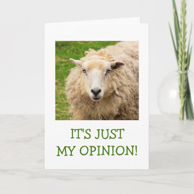 Bossy Sheep Ratschläge Weisheit gut werden Karte (Vorderseite)
