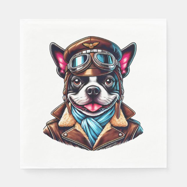 Bostie Pilot Design Serviette (Vorderseite)