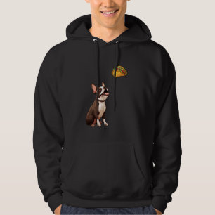 Bostie Staring bei Tacos, Funny Boston Terrier Hoodie