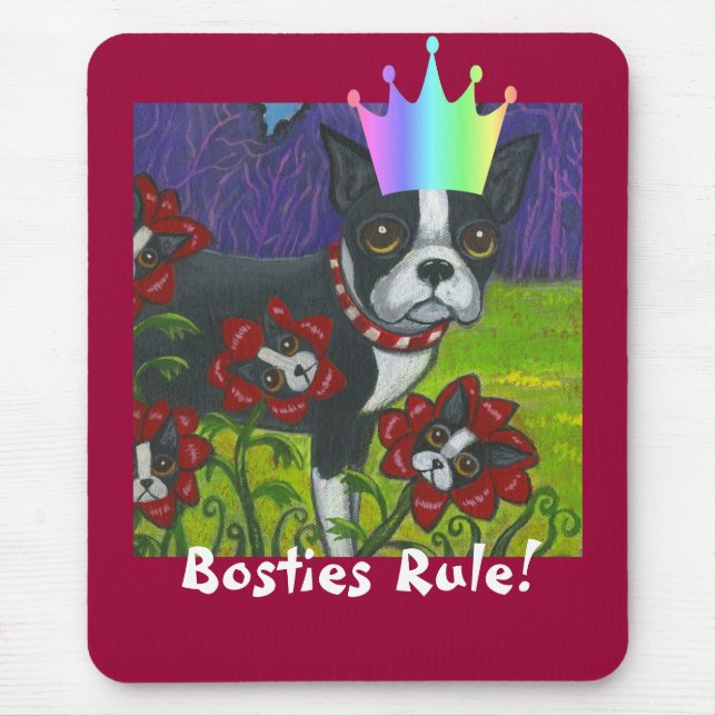Bosties Regel! Boston Terrier Mousepad (Vorne)