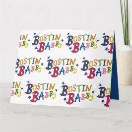 BOSTIN BABBY Black Country Worte Neue Babykarte Karte