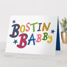 BOSTIN BABBY Black Country Worte Neue Babykarte