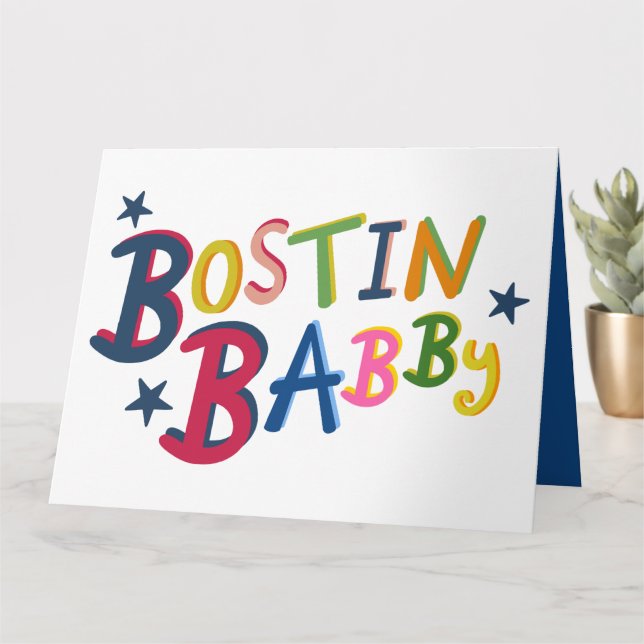 BOSTIN BABBY Black Pays Mots Nouvelle Carte Bébé (Petite plante)