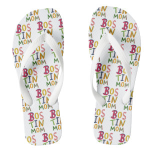 Bostin Mama Black Country Flip Flops Beach Footwea
