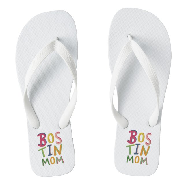 Bostin Mama Black Country Flip Flops Beach Footwea (Fußbett)
