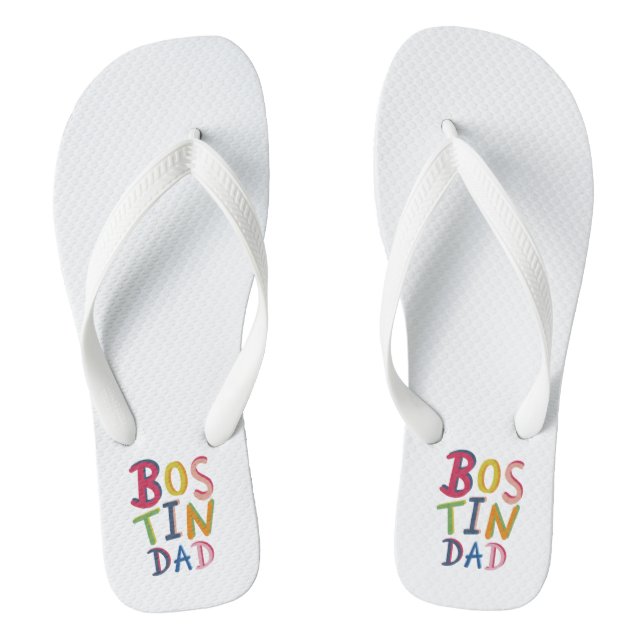 Bostin Vater Black Country Flip Flops Beach Footwe (Fußbett)