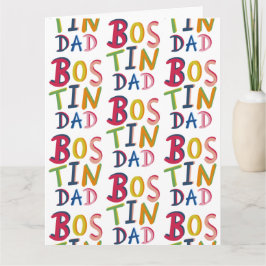 Bostin Vater Schwarzes Land Geburtstag oder Vatert Karte