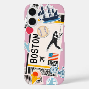 Boston-Abenteuer-Boarding-Pass-Handyhülle iPhone 16 Hülle