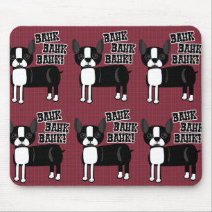 Boston Accent Terrier Pattern Mousepad