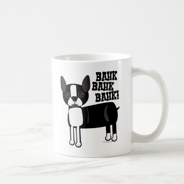 Boston-Akzent Terrier 2 mit Seiten versehen Kaffeetasse (Rechts)