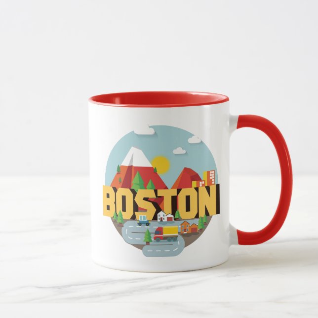 Boston als Bestimmungsort Tasse (Rechts)