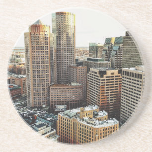 Boston-Ansicht Sandstein Untersetzer