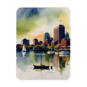 Boston Aquarell Magnet