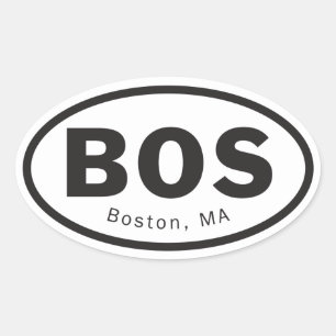 Boston-Aufkleber Ovaler Aufkleber