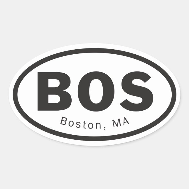 Boston-Aufkleber Ovaler Aufkleber (Vorderseite)