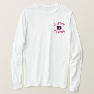 Boston B Strong Stickerei Besticktes Langarmshirt