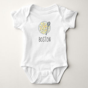 BOSTON Baby Massachusetts Clam Chowder Feinschmeck Baby Strampler