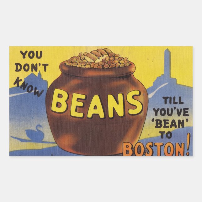Boston Baked Beans Rechteckiger Aufkleber (Vorderseite)