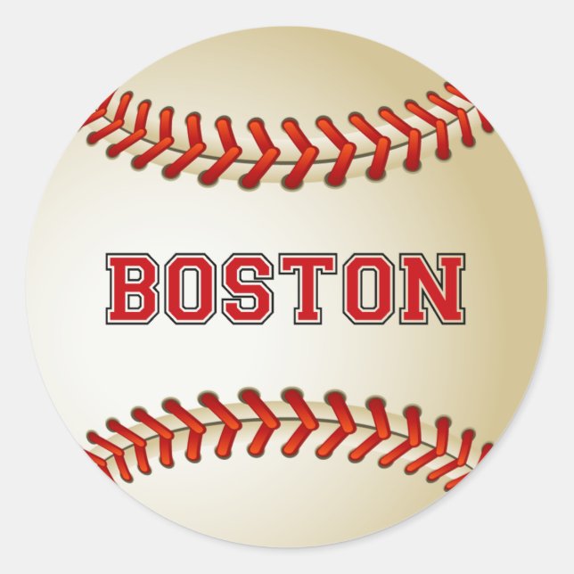 BOSTON BASEBALL RUNDER AUFKLEBER (Vorderseite)