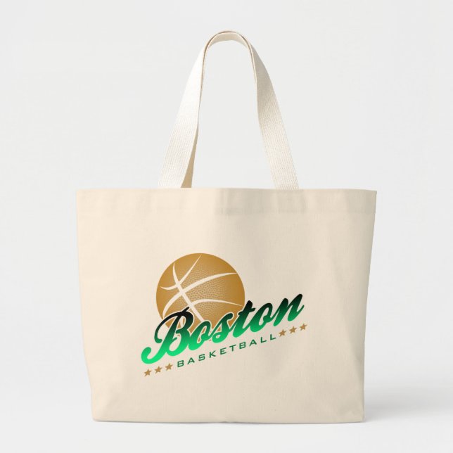 Boston-Basketball Jumbo Stoffbeutel (Vorne)