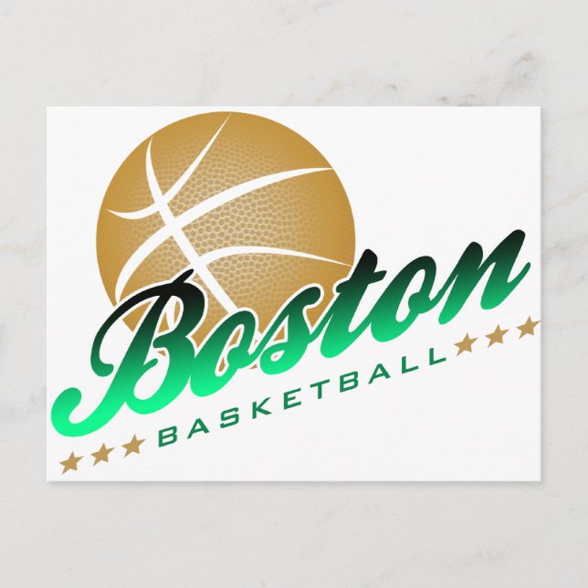 Boston Basketball Postkarte (Vorderseite)
