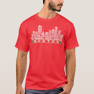 Boston Basketball Team All Time Legends Boston Cit T-Shirt
