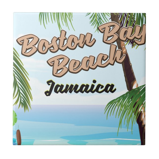 Boston Bay Beach, Jamaika Fliese (Vorderseite)