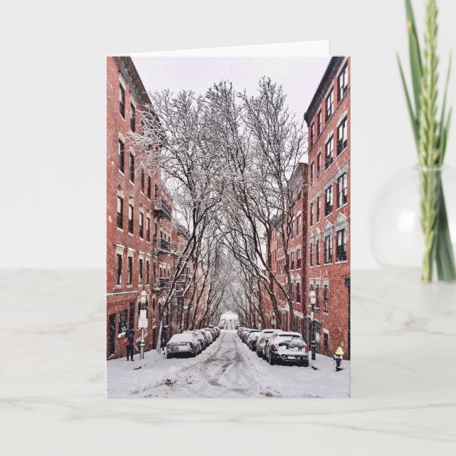 Boston Beacon Hill Snow Karte (Vorderseite)