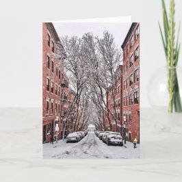 Boston Beacon Hill Snow Karte