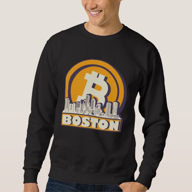 Boston Bitcoin Maximalist  Bitcoin Boston Skyline Sweatshirt (Vorderseite)