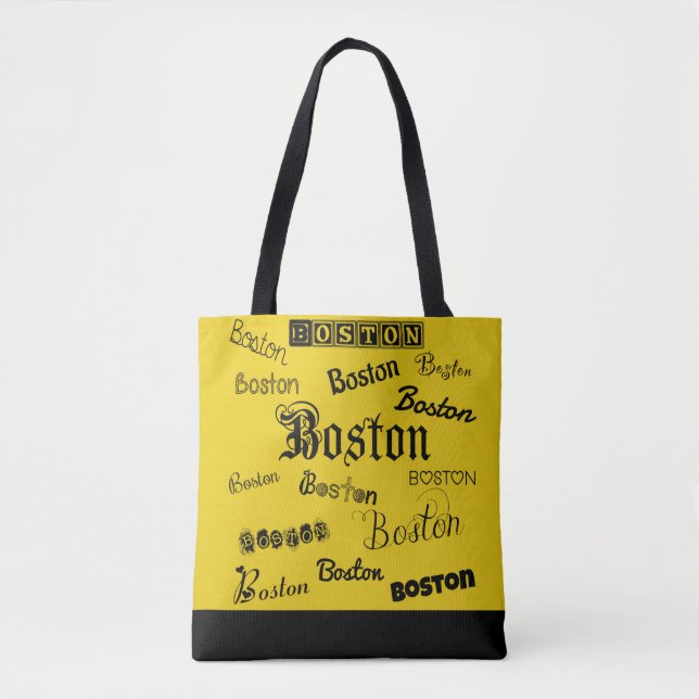 Boston Black Schriftartes Tasche (Vorderseite)