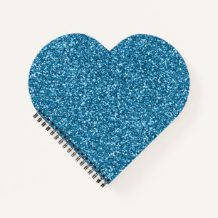 Boston Blau Glitter Notizbuch