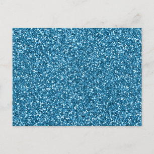 Boston Blau Glitter Postkarte