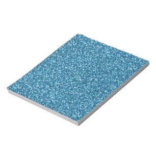 Boston Blue Glitzer Notizblock