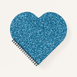 Boston Blue Glitzer Notizbuch