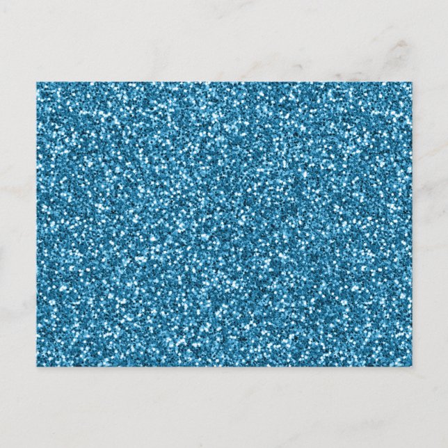 Boston Blue Glitzer Postkarte (Vorderseite)