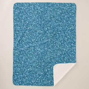 Boston Blue Glitzer Sherpadecke