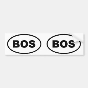 Boston BOS oval Autoaufkleber