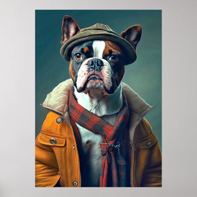 Boston Bull Terrier Poster (Vorne)