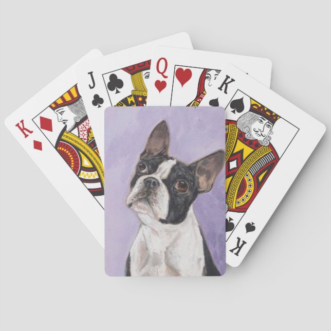 Boston-Bullterrier Spielkarten (Rückseite)