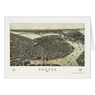 Boston, carte panoramique de mA - 1899