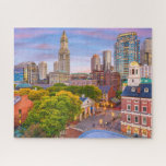 Boston City Gebäude Massachusetts USA<br><div class="desc">Dieses landschaftliche Puzzle zeigt die historischen alten Gebäude mit den modernen Wolkenkratzern im Hintergrund in Boston,  Massachusetts,  USA #travel #adventure #boston #city #unitedstates #massachusetts #Gebäude #Gebäude #travel #adventure #cityscape #skycrapers #sunset #colorful #country #country #jigsaw Rätsel #jigsawpuzzle #gifts #gift #fun #stockingstuffs #games #reflekections</div>