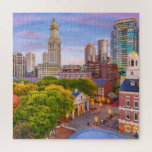 Boston City Gebäude Massachusetts USA<br><div class="desc">Dieses landschaftliche Puzzle zeigt die historischen alten Gebäude mit den modernen Wolkenkratzern im Hintergrund in Boston,  Massachusetts,  USA #travel #adventure #boston #city #unitedstates #massachusetts #Gebäude #Gebäude #travel #adventure #cityscape #skycrapers #sunset #colorful #country #country #jigsaw Rätsel #jigsawpuzzle #gifts #gift #fun #stockingstuffs #games #reflekections</div>