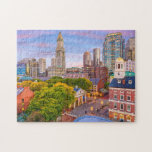 Boston City Gebäude Massachusetts USA<br><div class="desc">Dieses landschaftliche Puzzle zeigt die historischen alten Gebäude mit den modernen Wolkenkratzern im Hintergrund in Boston, Massachusetts, USA #travel #adventure #boston #city #unitedstates #massachusetts #Gebäude #Gebäude #travel #adventure #cityscape #skycrapers #sunset #colorful #country #country #jigsaw Rätsel #jigsawpuzzle #gifts #gift #fun #stockingstuffs #games #reflekections</div>
