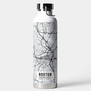 Boston City Map Trinkflasche