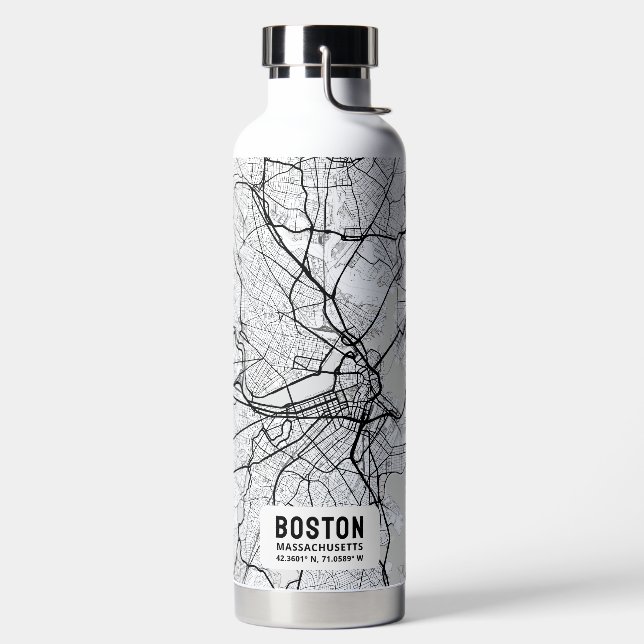 Boston City Map Trinkflasche (links)