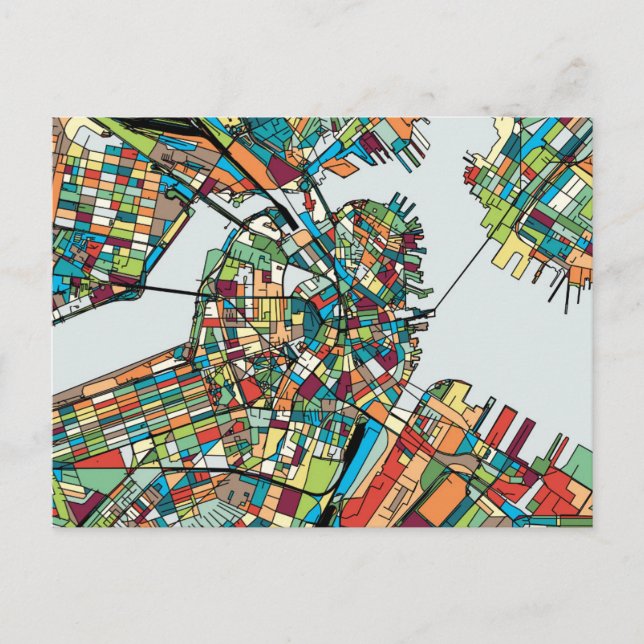 Boston City Postkarte (Vorderseite)