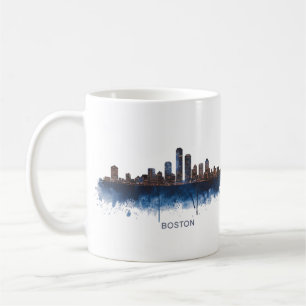 Boston City Skyline Aquarell Kaffeetasse