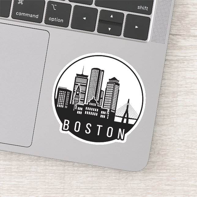 Boston City Skyline Aufkleber (Detail)
