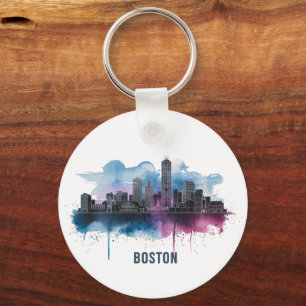 Boston City Skyline, Boston Ma Skyline Schlüsselanhänger
